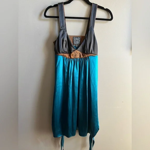 cynthia rowley blue silk dress Garbo Slip Dress main image 0